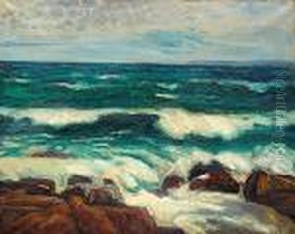 Bord De Mer Oil Painting by Jean Peske