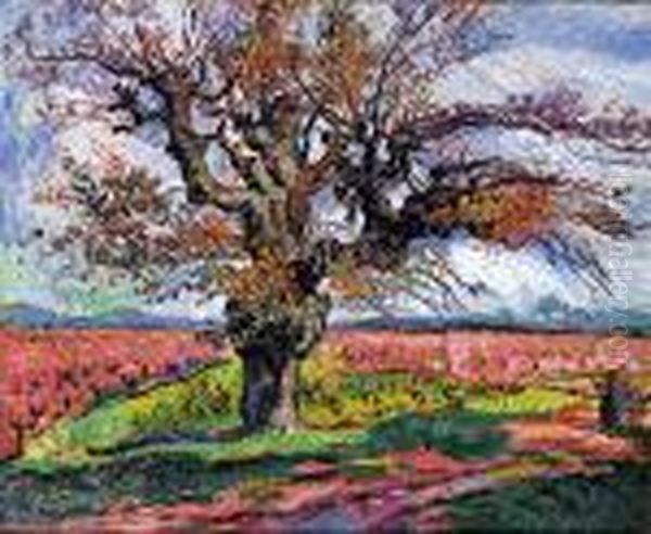 Les Vignes A Lautomne Oil Painting by Jean Peske