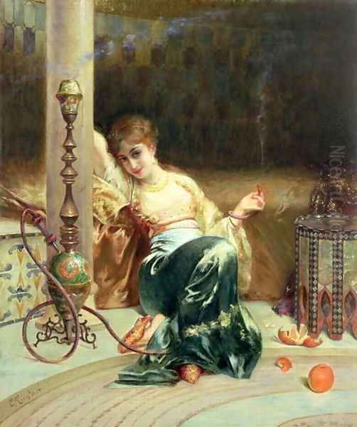 Dreams Oil Painting by Edouard Frederic Wilhelm Richter