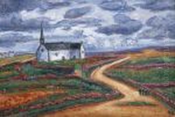 La Chapelle De Partivy Oil Painting by Jean Peske