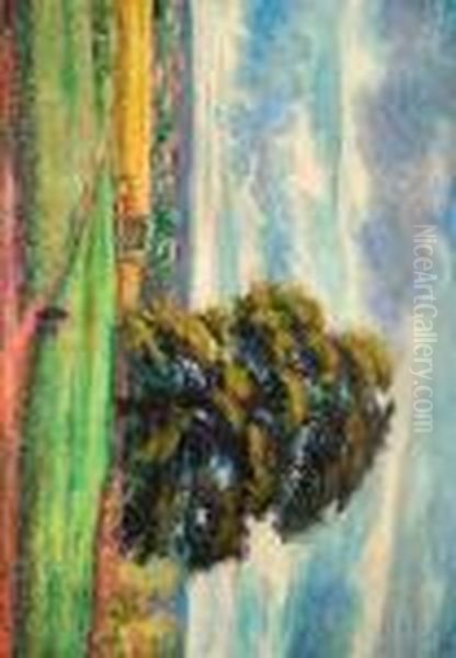 Paysage Au Grand Arbre Oil Painting by Jean Peske