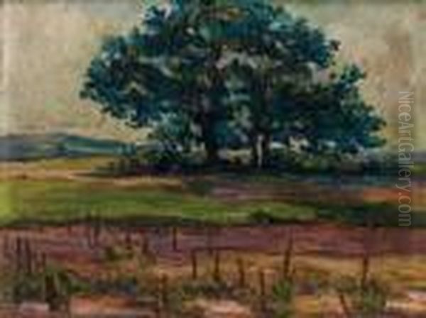 Paysage Aux Pieds Des Vignes Oil Painting by Jean Peske