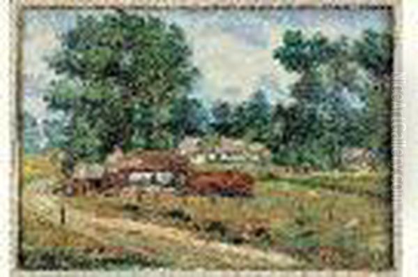 Vendee, Saint-jean-de-mont, Les Bourines Oil Painting by Jean Peske