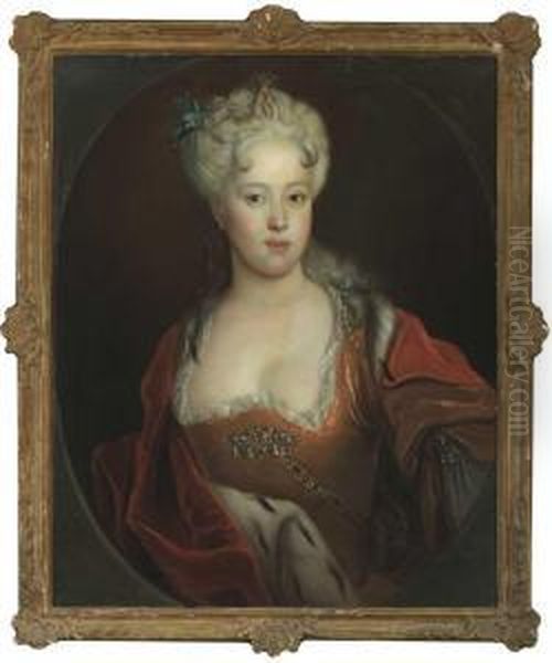 Bildnis Einer Prinzessin Oil Painting by Antoine Pesne