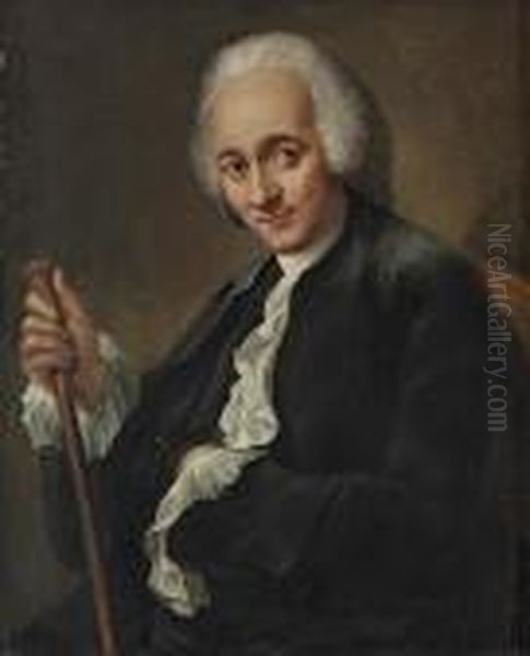 Portrait Of A Gentleman Oil Painting by Antoine Pesne