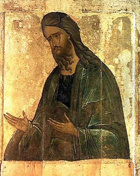 Icon of St. John the Baptist Oil Painting by Andrei Rublev