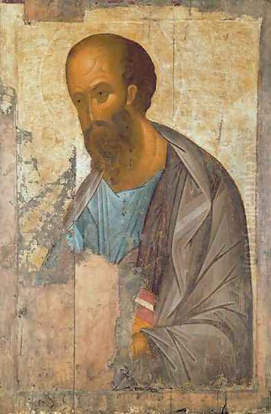 St Paul, 1407 Oil Painting by Andrei Rublev