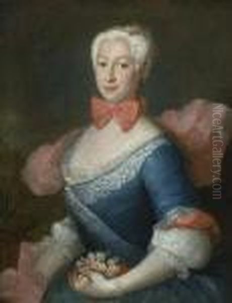 Damenportrat Oil Painting by Antoine Pesne