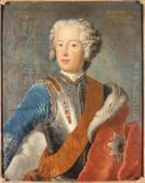 Portrait Of Frederick Ii King Of Prussia Oil Painting by Antoine Pesne