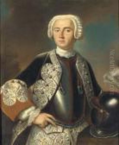 Portrait Of Friedrich Oil Painting by Antoine Pesne