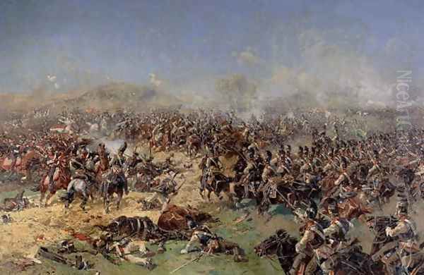 Battle of Borodino on 26th August 1812, 1913 Oil Painting by Franz Roubaud