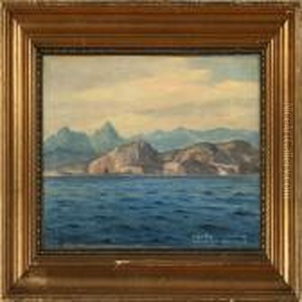 View Of Cape Nao,italy Oil Painting by Emanuel A. Petersen