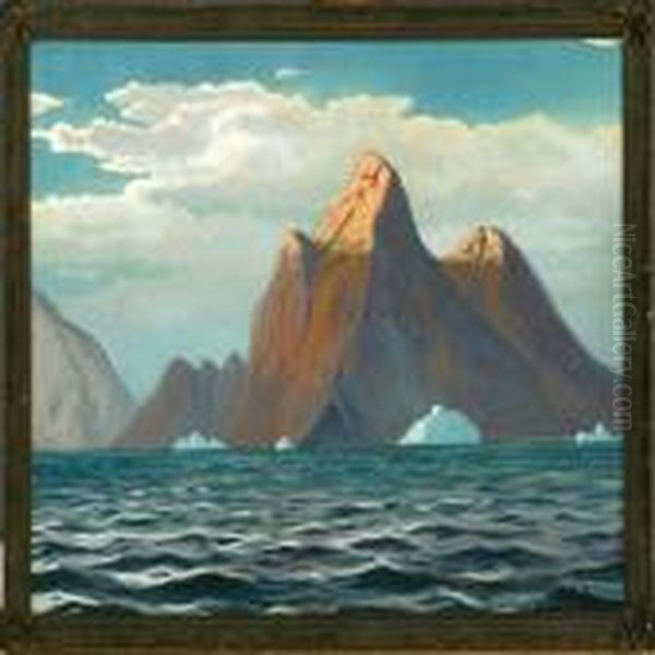 Three Greenlandicstudies Oil Painting by Emanuel A. Petersen