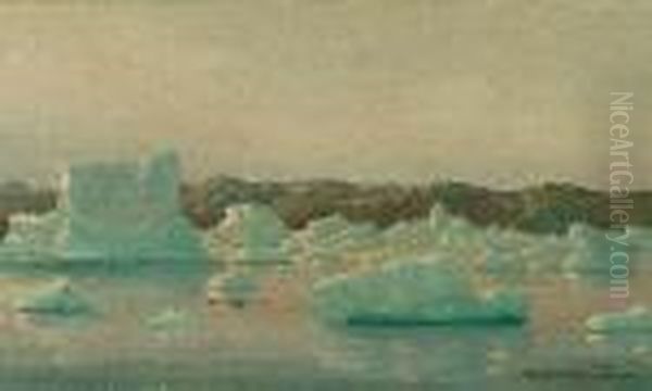 Paysage D'iceberg Oil Painting by Emanuel A. Petersen