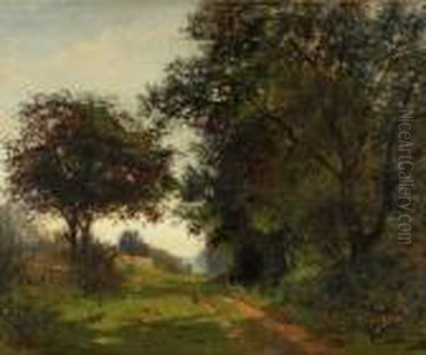 Lisiered'une Foret Oil Painting by Edmond Marie Petitjean