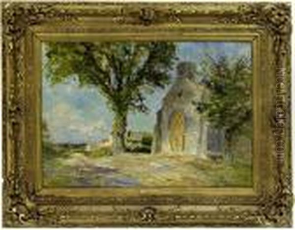 Kirche Von Bois Le Roi Oil Painting by Edmond Marie Petitjean