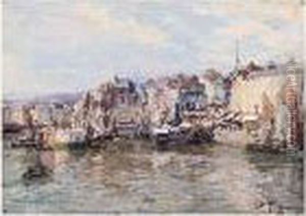 Vue De Port by Edmond Marie Petitjean