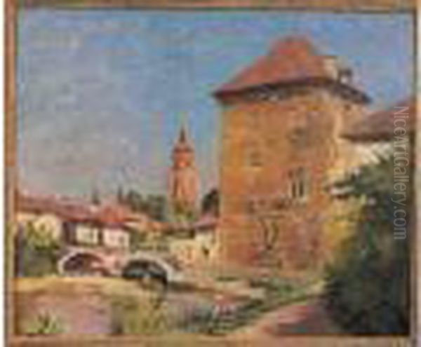 En Saintonge Oil Painting by Edmond Marie Petitjean