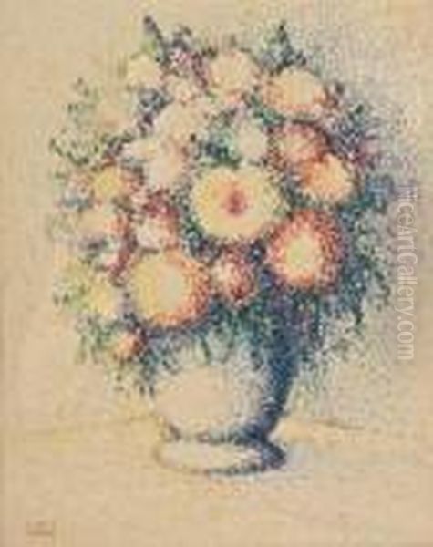 Bouquet De Fleurs Oil Painting by Hippolyte Petitjean