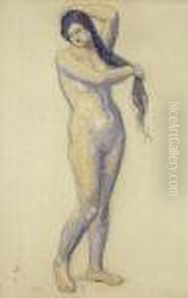 Femme Nue Oil Painting by Hippolyte Petitjean