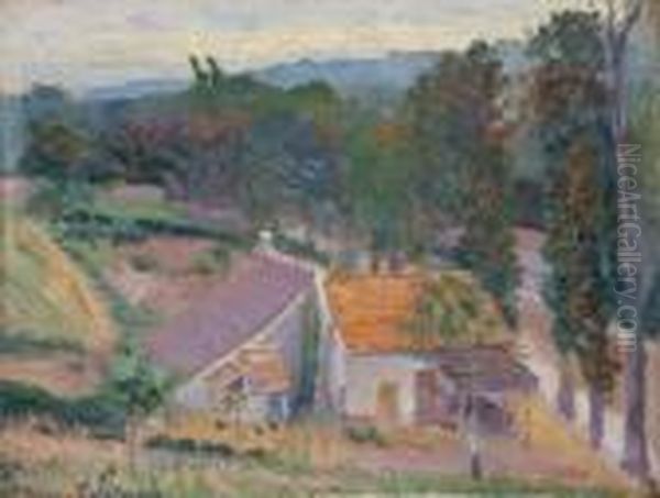 La Ferme Oil Painting by Hippolyte Petitjean