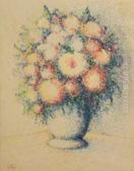 Bouquet De Fleurs Oil Painting by Hippolyte Petitjean