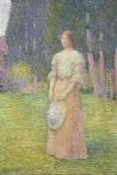 Femme Au Jardin Oil Painting by Hippolyte Petitjean