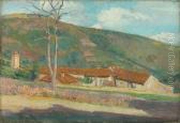 Landscape, Upper St. Tropez Oil Painting by Hippolyte Petitjean