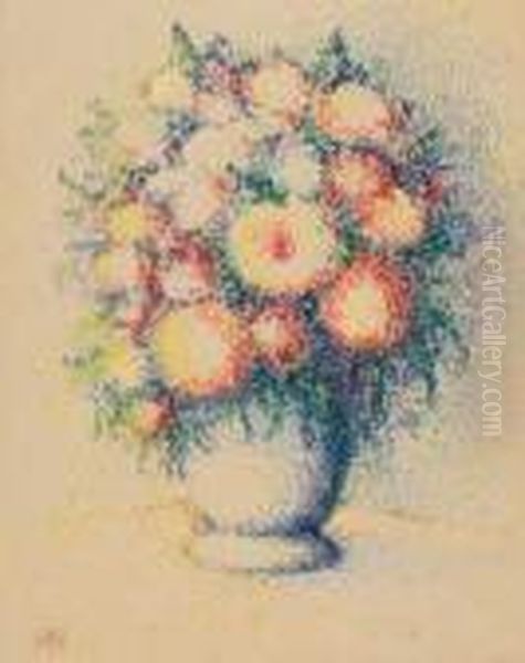 Bouquet De Pivoines Oil Painting by Hippolyte Petitjean