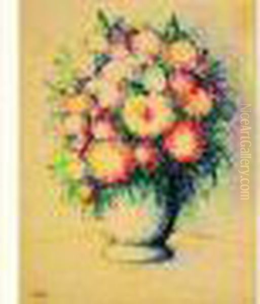 Bouquet De Fleurs Oil Painting by Hippolyte Petitjean