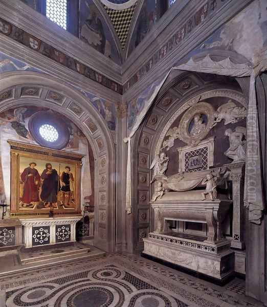 View of the Chapel of the Cardinal of Portugal Oil Painting by Antonio Rossellino