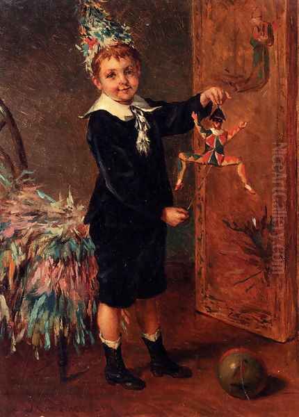 The Young Entertainer Oil Painting by Albert Roosenboom