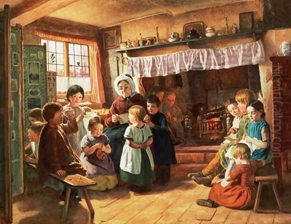 The School Room Oil Painting by Alfred Rankley