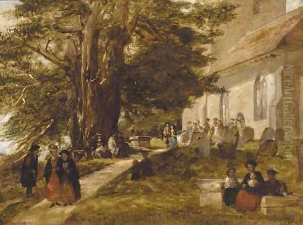 Returning from church Oil Painting by Alfred Rankley