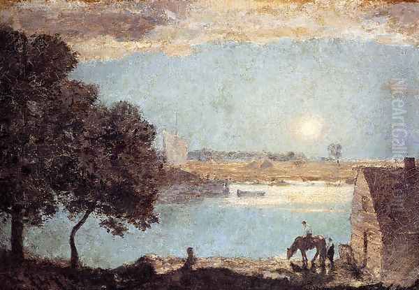 Moonlight in Connecticut Oil Painting by Henry Ward Ranger