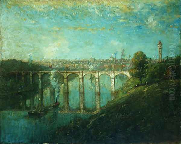 High Bridge New York 1905 Oil Painting by Henry Ward Ranger