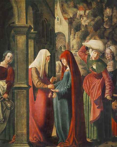 Meeting of Mary and Elisabeth Oil Painting by Marx Reichlich