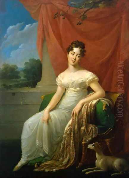 Portrait of Sofia Apraxina Oil Painting by Henri-Francois Riesener