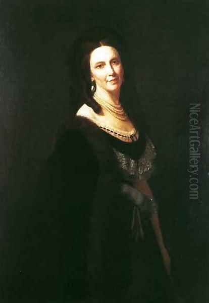 Portrait of Zofia Dzieduszycka Oil Painting by Henryk Rodakowski