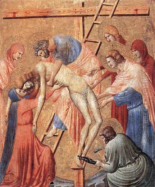 Deposition from the Cross 1330s Oil Painting by Pietro da Rimini