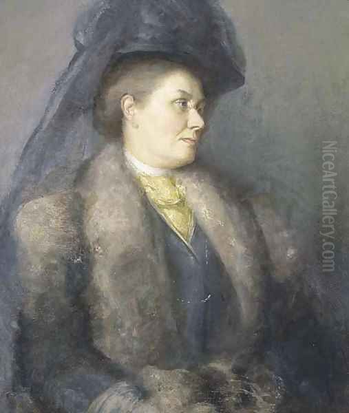 Portrait of Mrs Tom Roberts Oil Painting by Thomas William Roberts