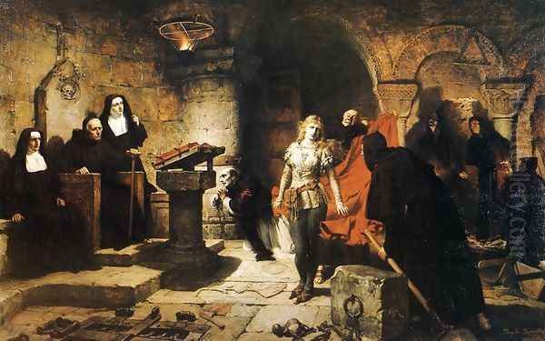 The Trial of Constance de Beverly Oil Painting by Toby Edward Rosenthal