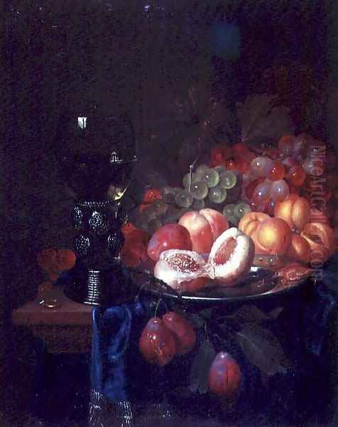 Still Life of Fruit and Shellfish by Pieter de Ring