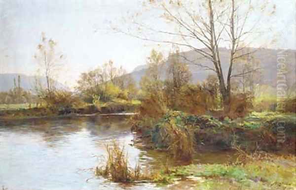 A meandering river Oil Painting by Albert Gabriel Rigolot