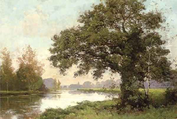 River landscape Oil Painting by Albert Gabriel Rigolot