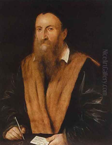 Self-portrait 1535-40 Oil Painting by Gerolamo Romanino