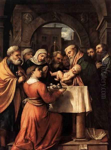 Presentation of Jesus at the Temple Oil Painting by Gerolamo Romanino