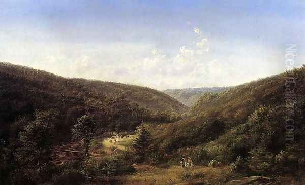 Countryside along the Susquehanna Oil Painting by Ferdinand Richardt