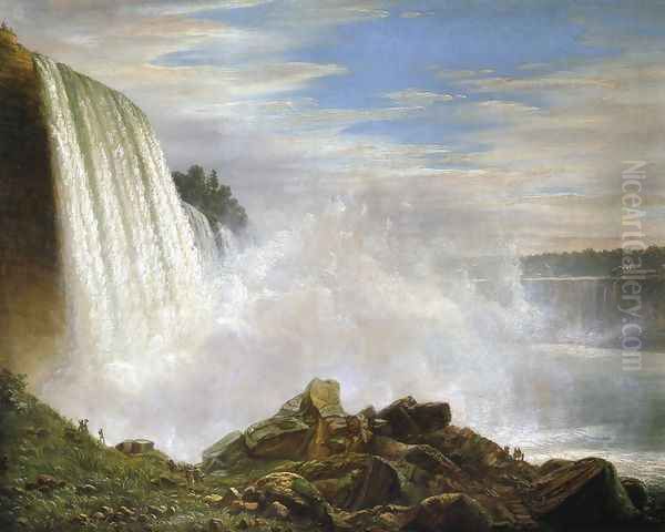 Niagara Falls Oil Painting by Ferdinand Richardt