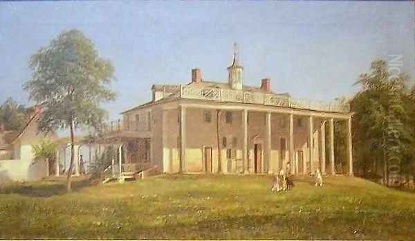 View of Mount Vernon Oil Painting by Ferdinand Richardt